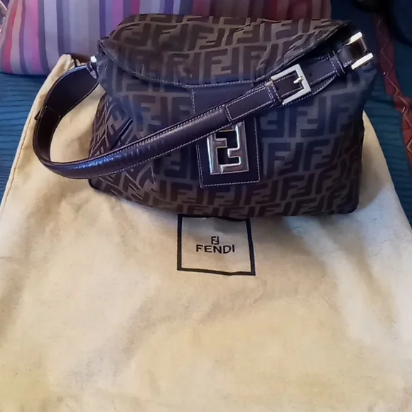 AUTHENTIC Vintage FENDI Zucca Handbag - Picture 2 of 16